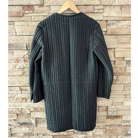 Isabel Marant Manteau Cybill Long Black Leather Coat Size 38 - Picture 10 of 13